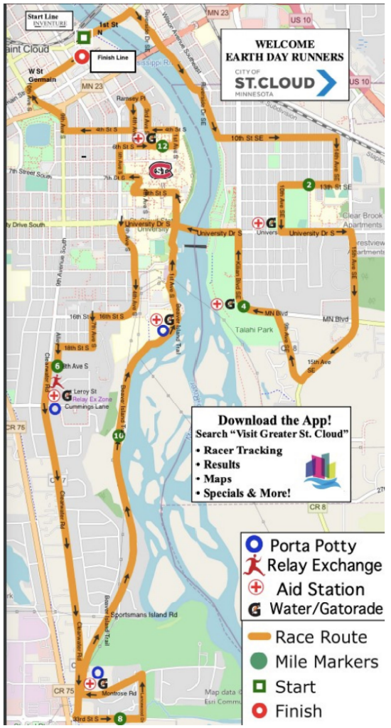 Earth Day 5K and Half Marathon Road Closures - KVSC 88.1 FM