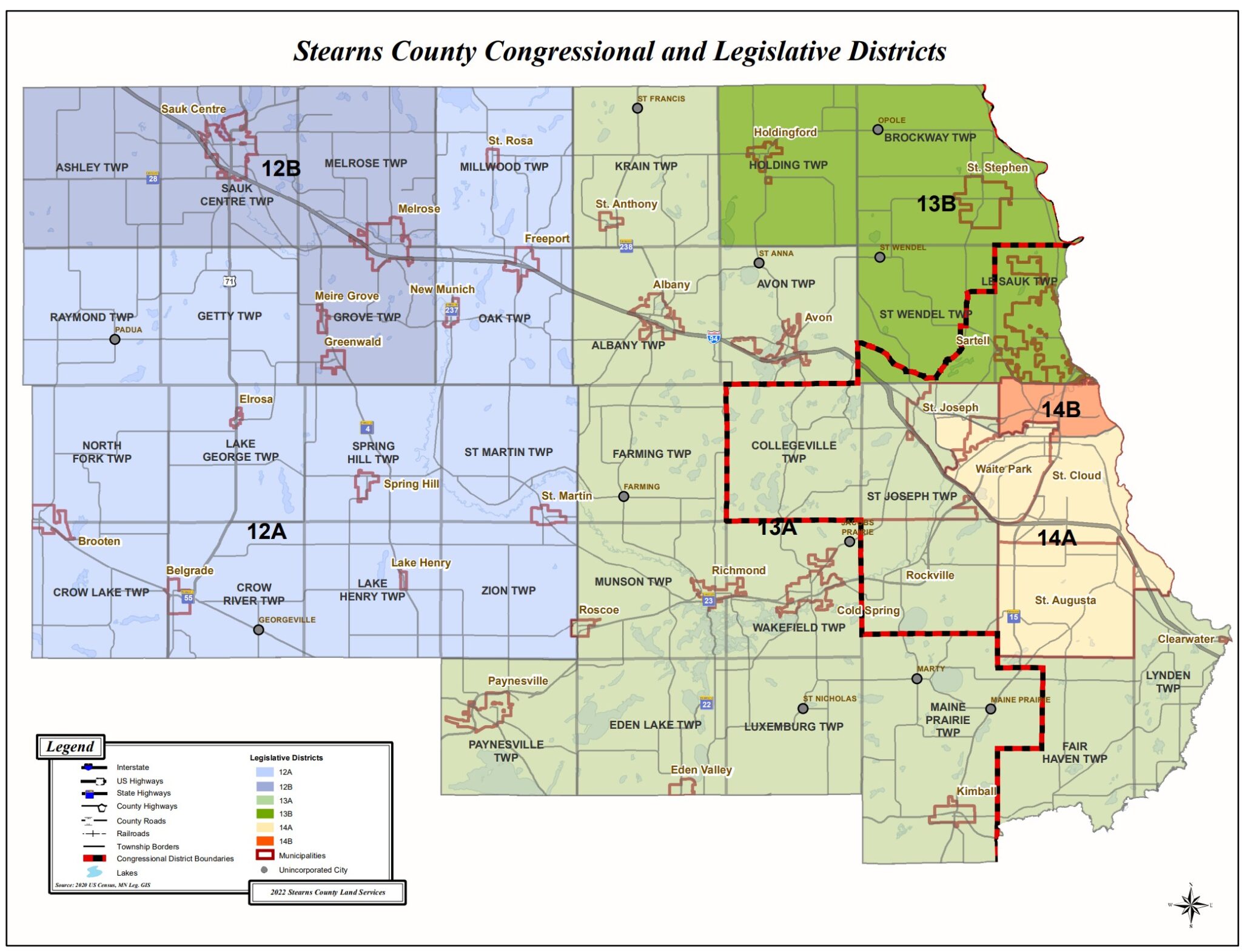 Stearns County Land Map All Set: Stearns County Re-Districting Complete - Kvsc 88.1 Fm